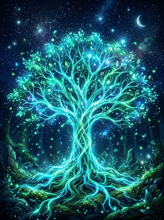 Digital Glowing Tree